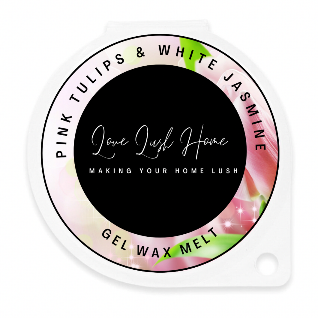 Pink Tulips & White Jasmine Gel Wax Melt | Love Lush Home