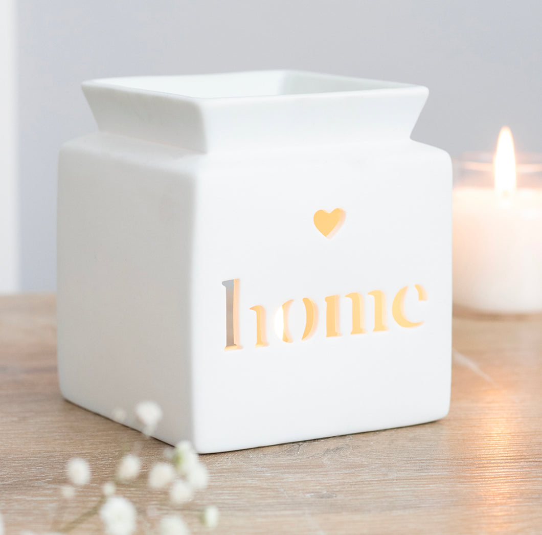 White Home Cut Out Burner