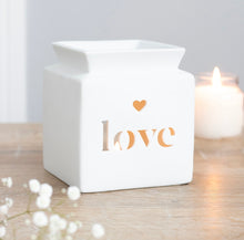 Load image into Gallery viewer, White Love Cut Out Burner

